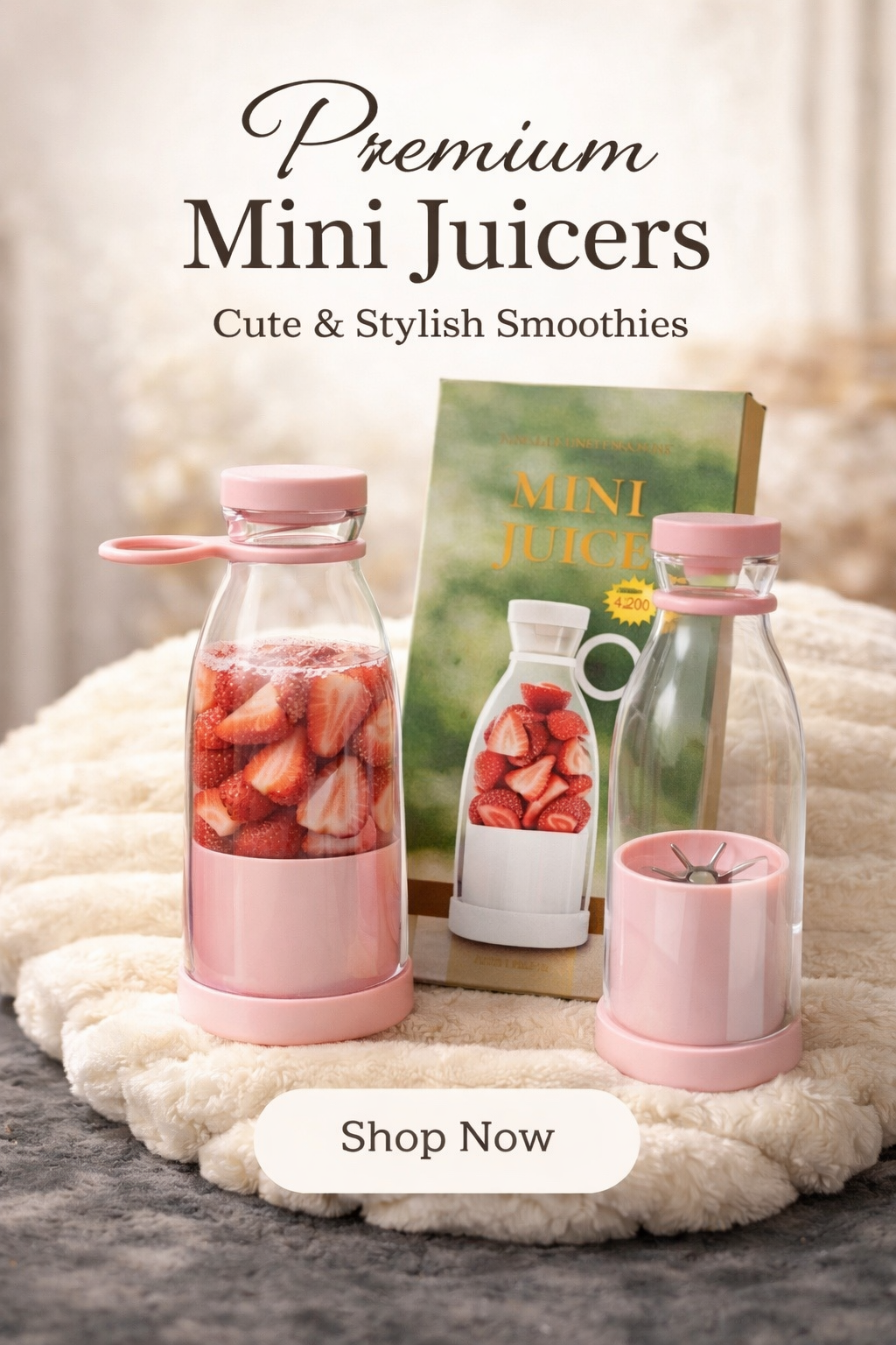 Premium Portable Mini Juicer – Fresh Smoothies Anywhere