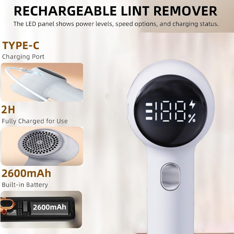 Rechargeable Fabric Lint Remover – Powerful & Portable