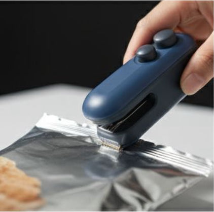 Mini Portable Heat Sealer with Built-In Cutter – USB Type-C Rechargeable Bag Sealing Machine